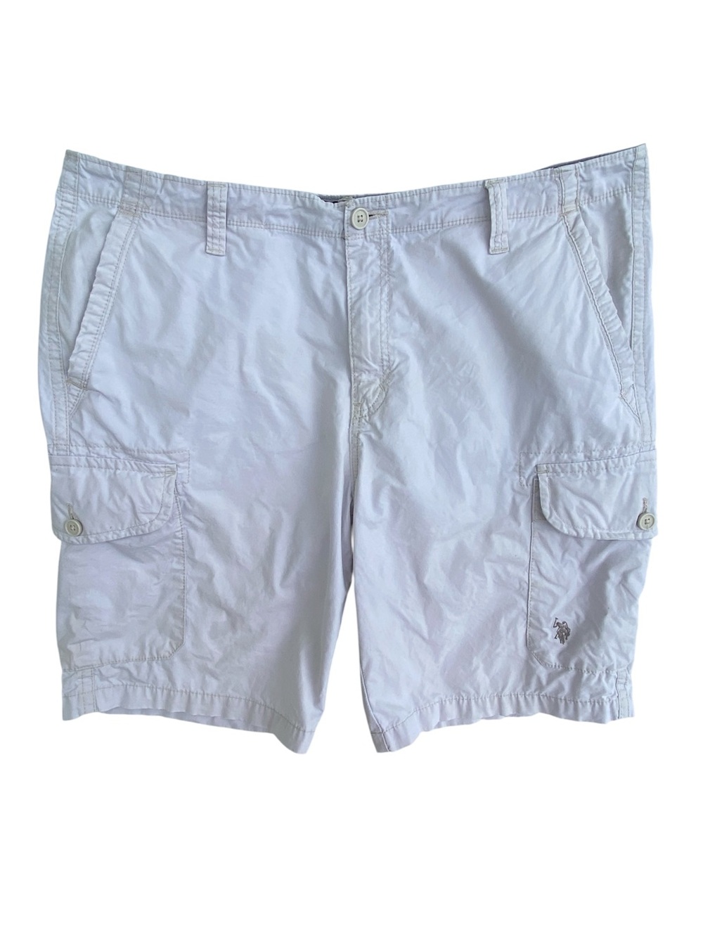 Men's White Cargo Shorts